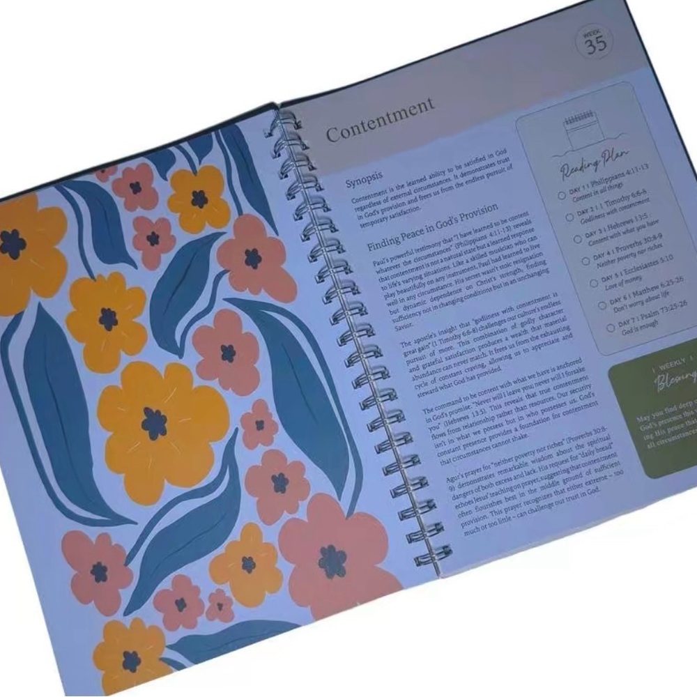 Floral Bible in a Year Journal -New - Picture 2 of 10